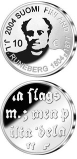 10 euro coin J.L. Runeberg and Poetry  | Finland 2004
