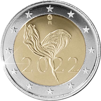 Image of 2 euro coin - 100 Years of National Ballet in Finland  | Finland 2022