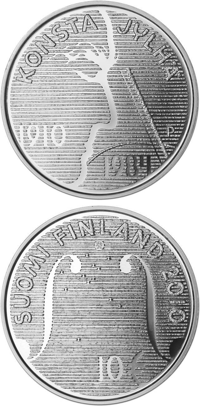 Image of 10 euro coin - Konsta Jylhä and folk music  | Finland 2010