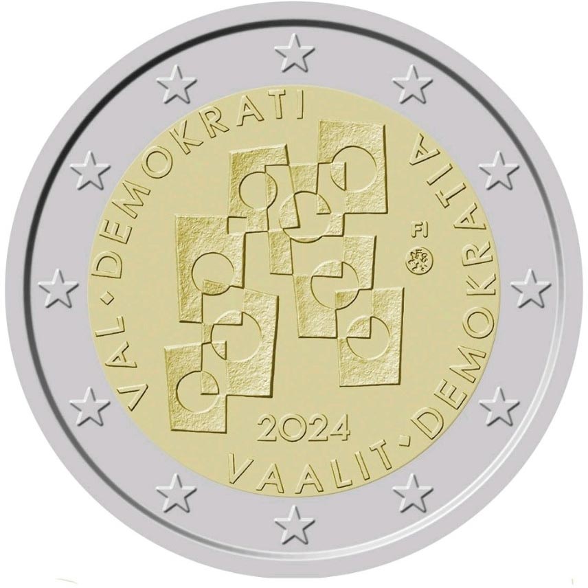 Image of 2 euro coin - Elections and democracy | Finland 2024