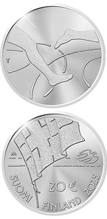 20 euro coin Finland-Sweden Athletics International 100 years | Finland 2025
