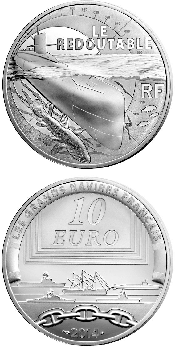 Image of 10 euro coin - Redoutable | France 2014