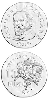 10 euro coin Raymond Poincaré | France 2015