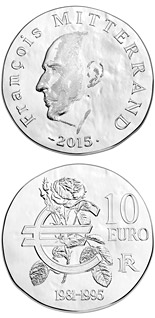 10 euro coin François Mitterrand | France 2015