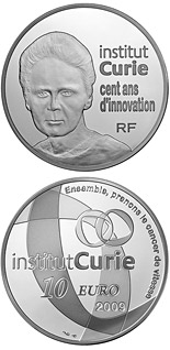 10 euro coin Curie Institute | France 2009