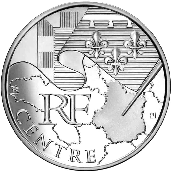 Image of 10 euro coin - Center | France 2010.  The Silver coin is of UNC quality.