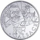 10 euro coin Alsace (Frédéric-Auguste Bartholdi) | France 2012