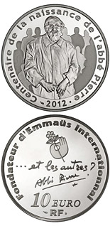 10 euro coin 100th Anniversary of abbé Pierre's birth History | France 2012