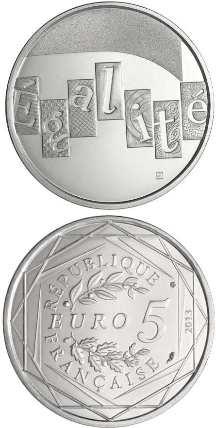 Image of 5 euro coin - Égalité | France 2013