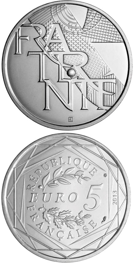 Image of 5 euro coin - Fraternité | France 2013