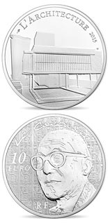 10 euro coin The 7 arts Le Corbusier | France 2015