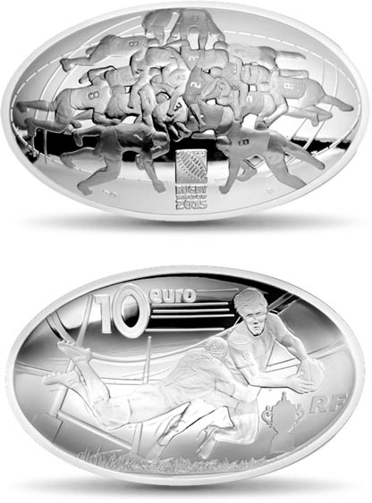 Image of 10 euro coin - 2015 Rugby World Cup  | France 2015