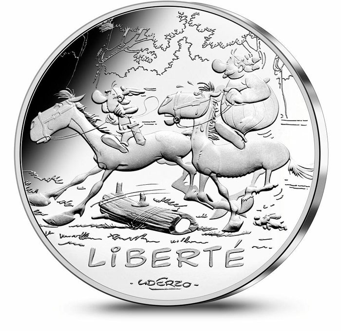 Image of 10 euro coin - Liberty On horseback | France 2015.  The Silver coin is of UNC quality.