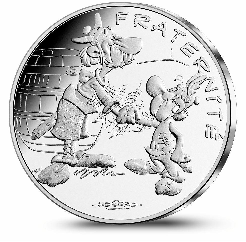 Image of 10 euro coin - Fraternity Bretons | France 2015.  The Silver coin is of UNC quality.