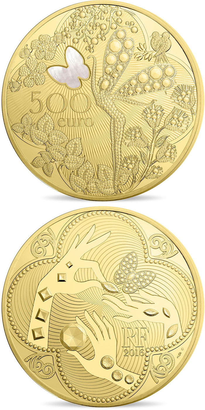 Image of 500 euro coin - Van Cleef & Arpels  | France 2016