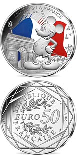 50 euro coin Mickey et la France -  Champs Elysées | France 2018