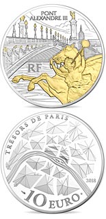 10 euro coin Alexander III Bridge  | France 2018