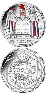 50 euro coin Coin of History - Human Rights  | France 2019