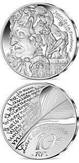 10 euro coin Jean de La Fontaine - 400th anniversary of his birth | France 2021