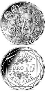 10 euro coin Jean de La Fontaine - 400th anniversary of his birth | France 2021