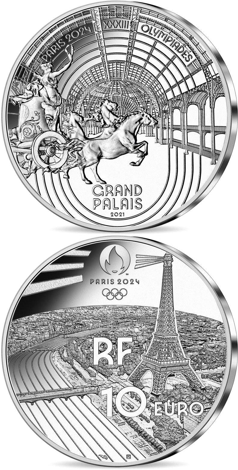 Image of 10 euro coin - Heritage Grand Palais | France 2022.  The Silver coin is of Proof quality.
