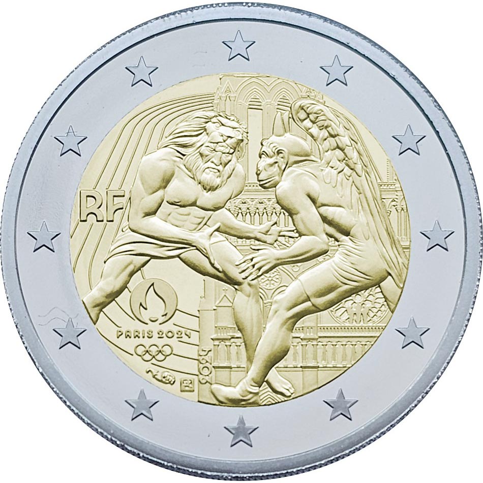 Image of 2 euro coin - Olympic Games Paris 2024 | France 2024