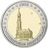 2 euro coin St. Michaelis' Church (Hamburg) | Germany 2008