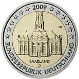 2 euro coin Ludwigskirche in Saarbrücken (Saarland) | Germany 2009