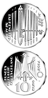 10 euro coin 300 Jahre Fahrenheit-Skala | Germany 2014