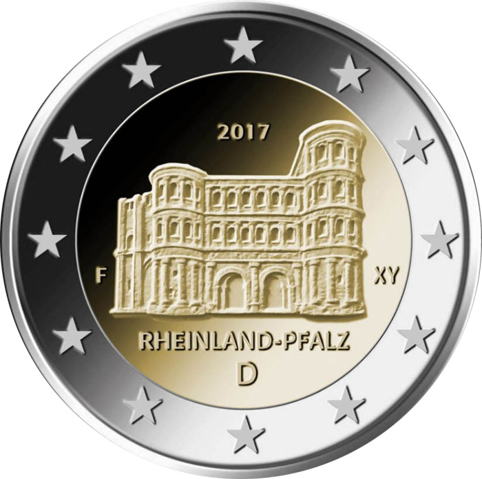 Image of 2 euro coin - Rheinland-Pfalz: Porta Nigra | Germany 2017
