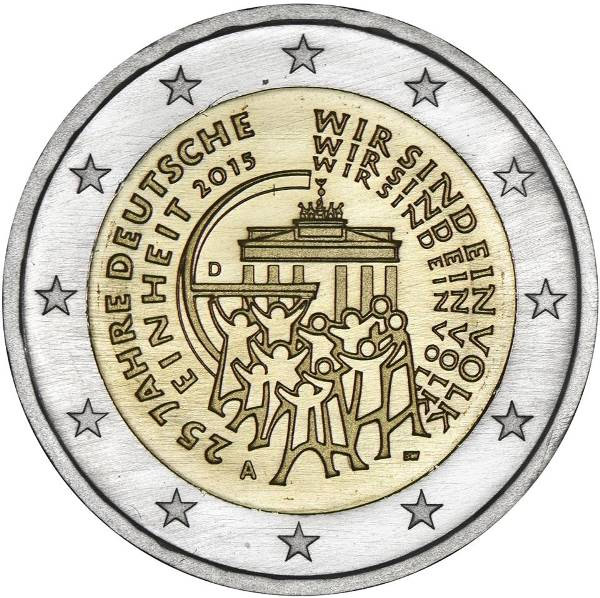 Image of 2 euro coin - 25 Jahre Deutsche Einheit | Germany 2015