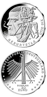 20 euro coin 125 Geburtstag von Otto Dix  | Germany 2016