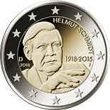 2 euro coin 100. Geburtstag von Helmut Schmidt | Germany 2018