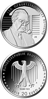 20 euro coin 150. Geburtstag Peter Behrens | Germany 2018