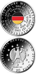 20 euro coin 100 Jahre Weimarer Reichsverfassung  | Germany 2019