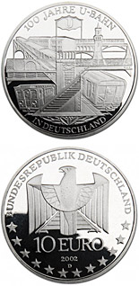 10 euro coin 100 Jahre U-Bahn in Deutschland | Germany 2002