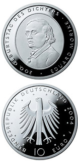 10 euro coin 200. Geburtstag des Dichters Eduard Mörike | Germany 2004