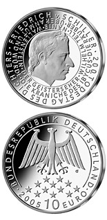 10 euro coin 200. Todestag von Friedrich Schiller | Germany 2005