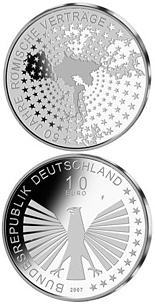10 euro coin 50 Jahre Römische Verträge | Germany 2007