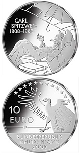 10 euro coin 200. Geburtstag Carl Spitzweg | Germany 2008