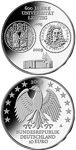 10 euro coin 600 Jahre Universität Leipzig | Germany 2009