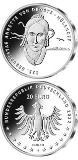 20 euro coin 225th Anniversary of the Birth of Annette von Droste-Hülshoff | Germany 2022