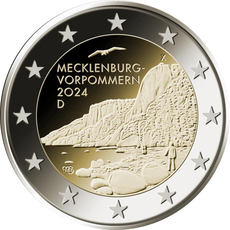 Image of 2 euro coin - Mecklenburg-Vorpommern - Königsstuhl | Germany 2024