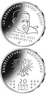 10 euro coin 150th Anniversary of the Birth of Bertolt Brecht | Germany 2023