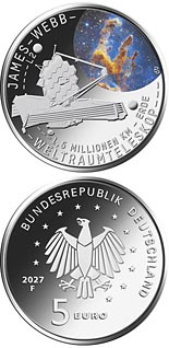 5 euro coin James Webb Space Telescope | Germany 2027