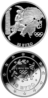 10 euro coin Torch Relay Asia - XXVIII. Summer Olympics 2004 in Athens | Greece 2004