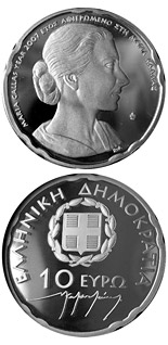 10 euro coin 30th anniversary of the death of Maria Callas  | Greece 2007