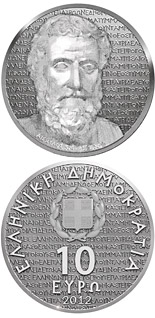 10 euro coin Greek culture Tragedians - Aischylos | Greece 2012