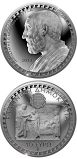 10 euro coin Hippocrates of Cos | Greece 2013