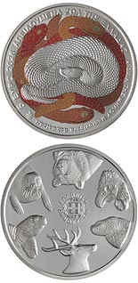 5 euro coin Milos viper (Macrovipera schweizeri) | Greece 2026